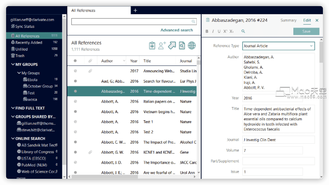 最好用的文献管理软件endnote20大客户版formac