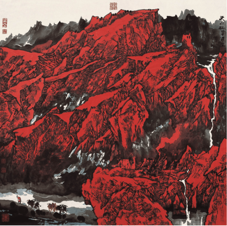 top画坛「周尊圣」沧桑天山红61甘苦黄土地_精神_中国画院_黄土坡