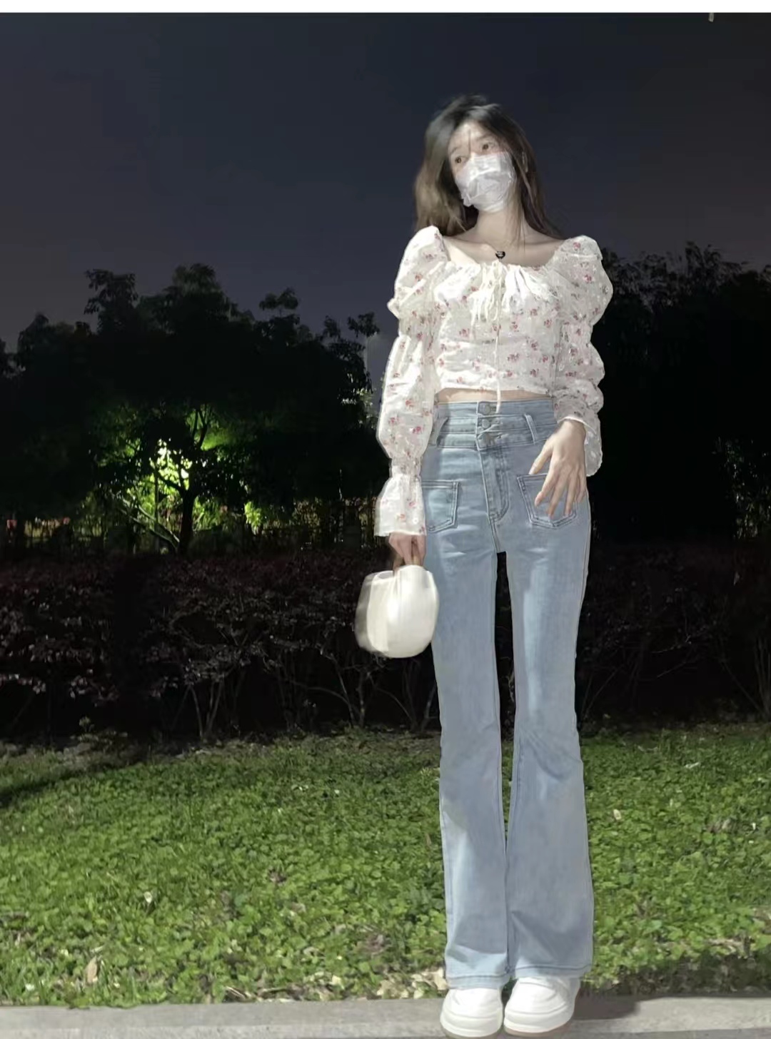 碎花上衣搭配什么裤子鞋子好看