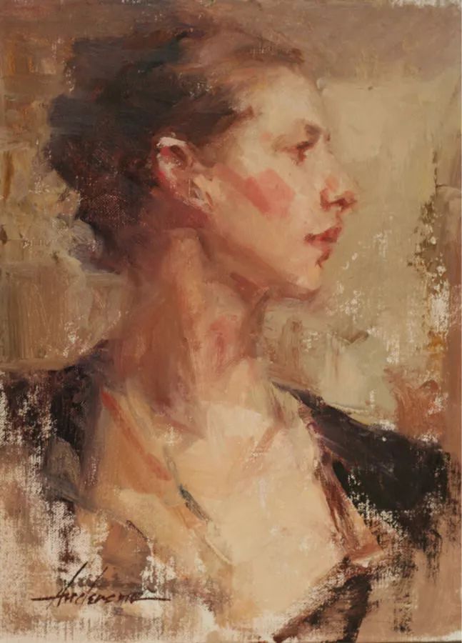 具象表现绘画朦胧美的人物美女油画