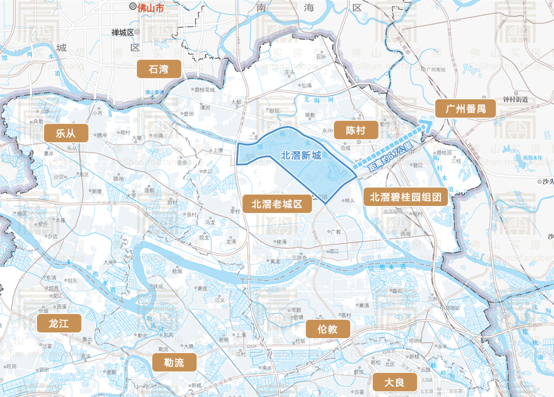 北滘镇行政地图图片