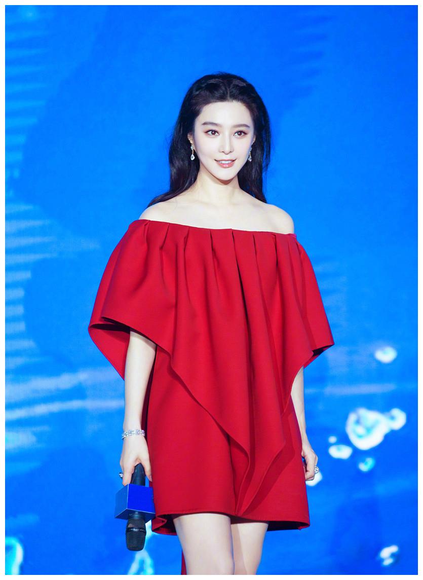 原创范冰冰38岁了还要扮嫩全身就穿一抹红裙重新美回20岁