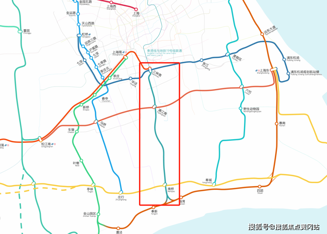 (上海市域铁奉贤线预计走向,来源《长江三角洲地区多层次轨道交通规划