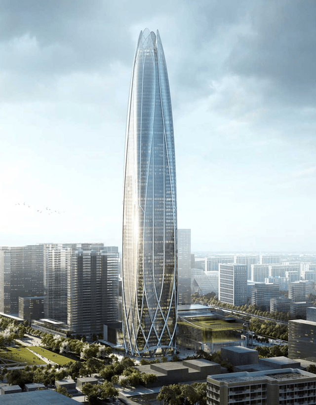 258.87米!宁波中心大厦一跃成为"宁波第一高楼"_塔楼_建筑_高度