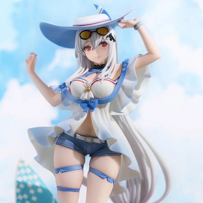 潮趣明日方舟斯卡蒂海滨夏日ver17手办线条十分优秀