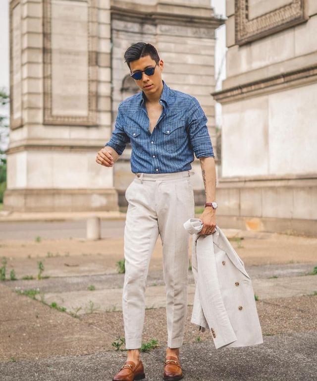 男人穿好乐福鞋春夏造型一样很抢眼这样搭尽显绅士魅力
