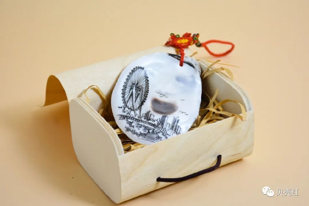 城市名片深圳海洋手绘蚝壳资源再利用创意手绘耀精彩