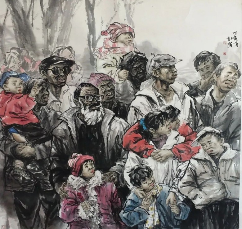 国画名家 | 郭峰人物画:乡土情怀,笔墨偾张_作品展_甘肃_创作
