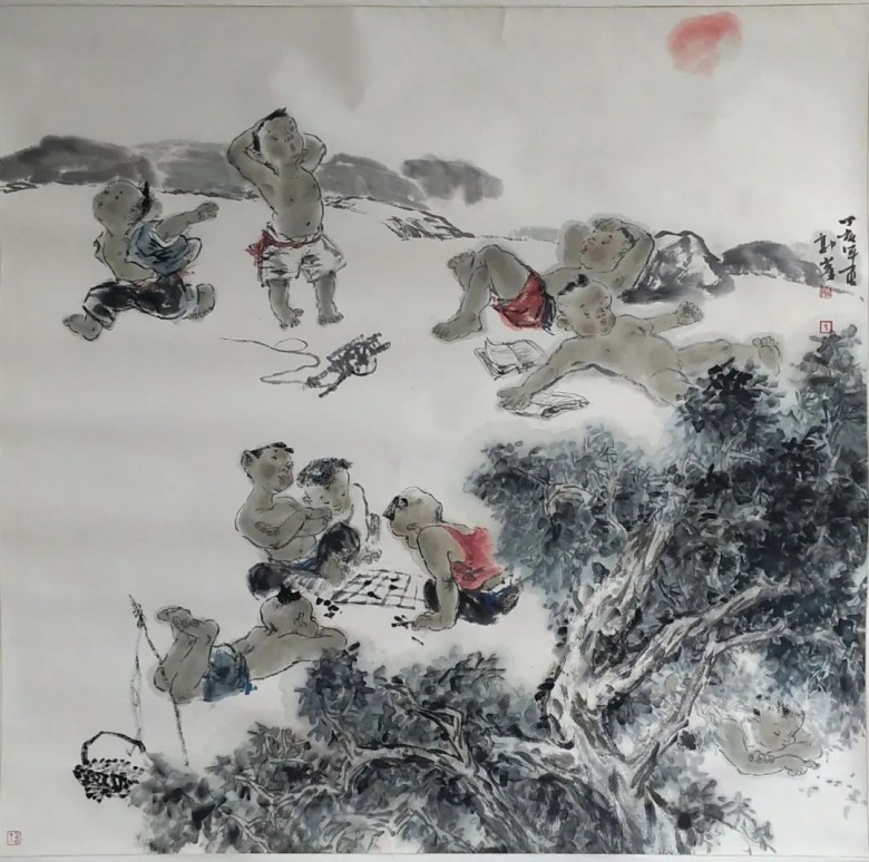 国画名家 | 郭峰人物画:乡土情怀,笔墨偾张_作品展_甘肃_创作