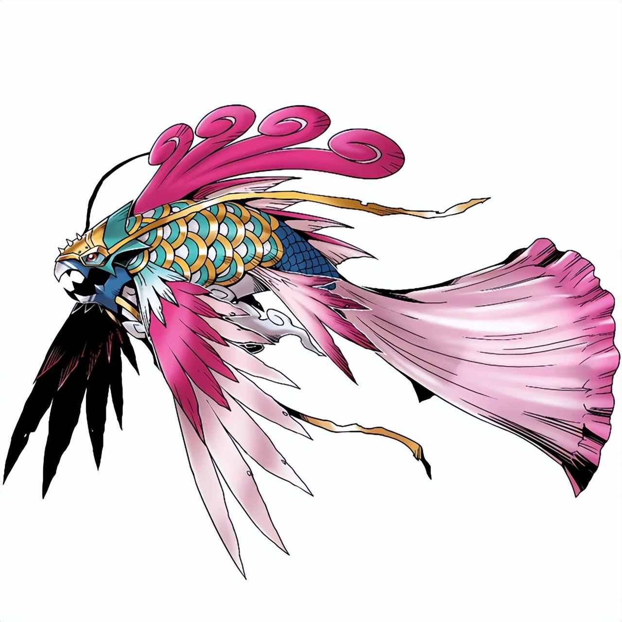 以中国神话传说中的鲲鹏为原型色彩斑斓的幻鲲