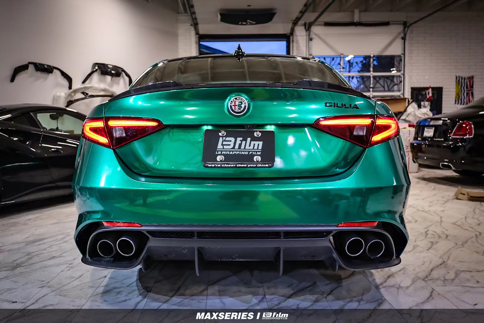 lbfilm改色膜阿尔法罗密欧原厂漆曼岛绿