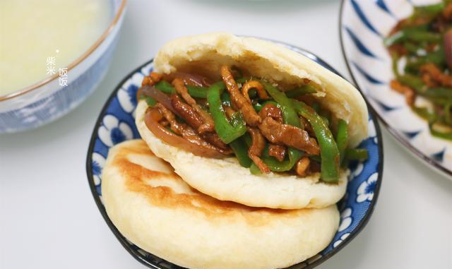 适合外带的早餐,一次多做点,早上不用起太早,省心又好吃_肉夹馍_肉丝