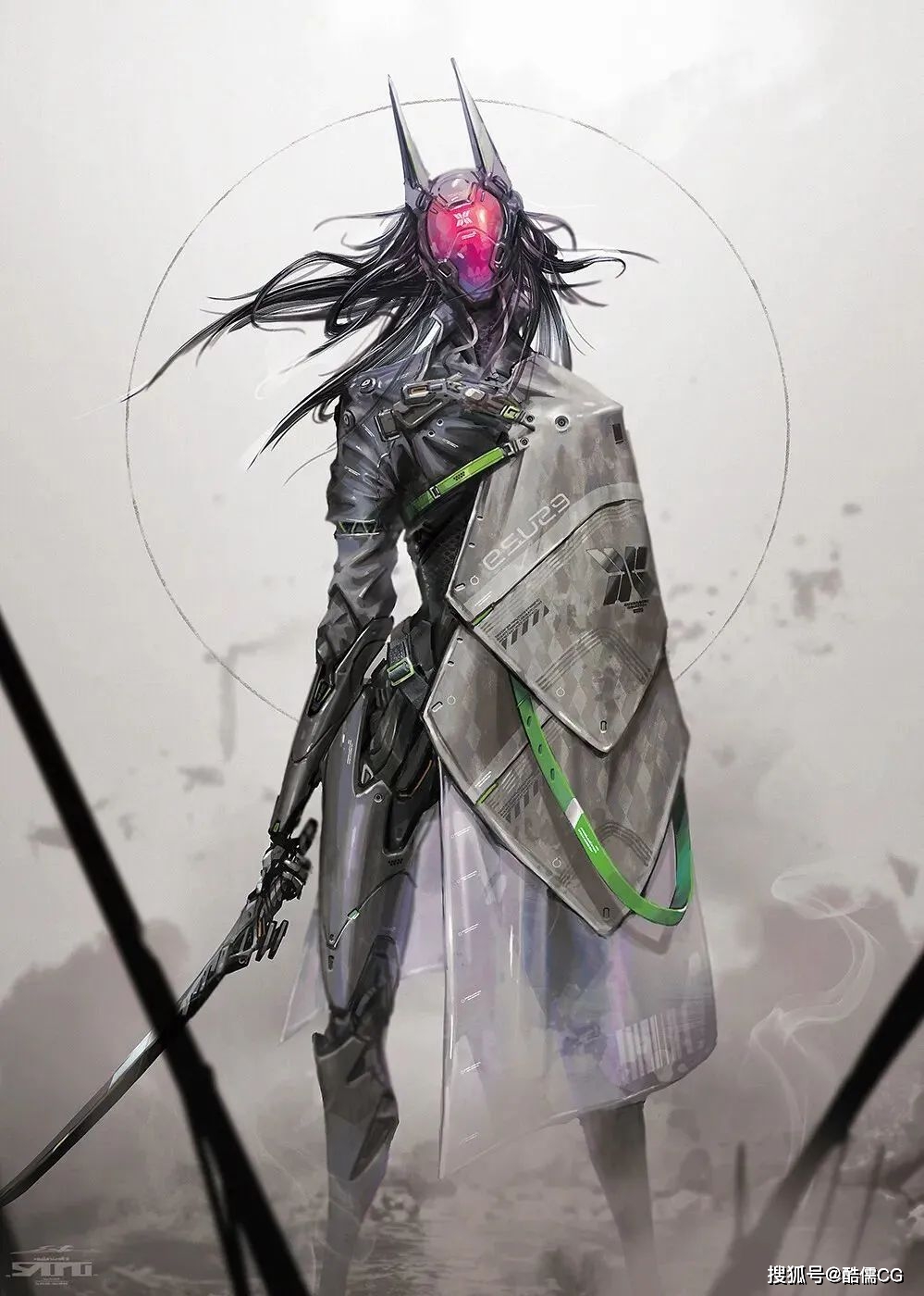 佳作欣赏丨艺术家esuthio笔下"神性"的科幻机械风,充满了苍茫的肃杀感