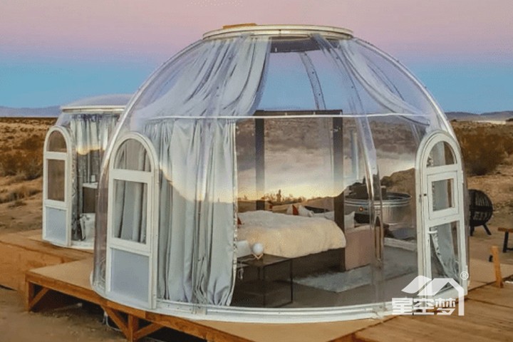 今年超流行的星空泡泡屋民宿让景区客流量爆增