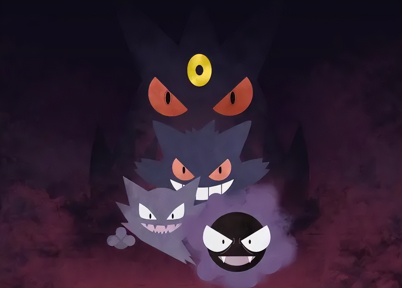 关于鬼斯,鬼斯通以及耿鬼,这个家族是有唯一属性组合的宝可梦,幽灵