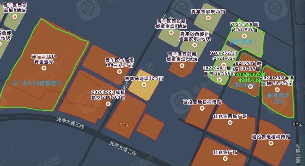 马厂坝-文家场成置业青羊主战场:7大项目来了_青羊区_新城_板块