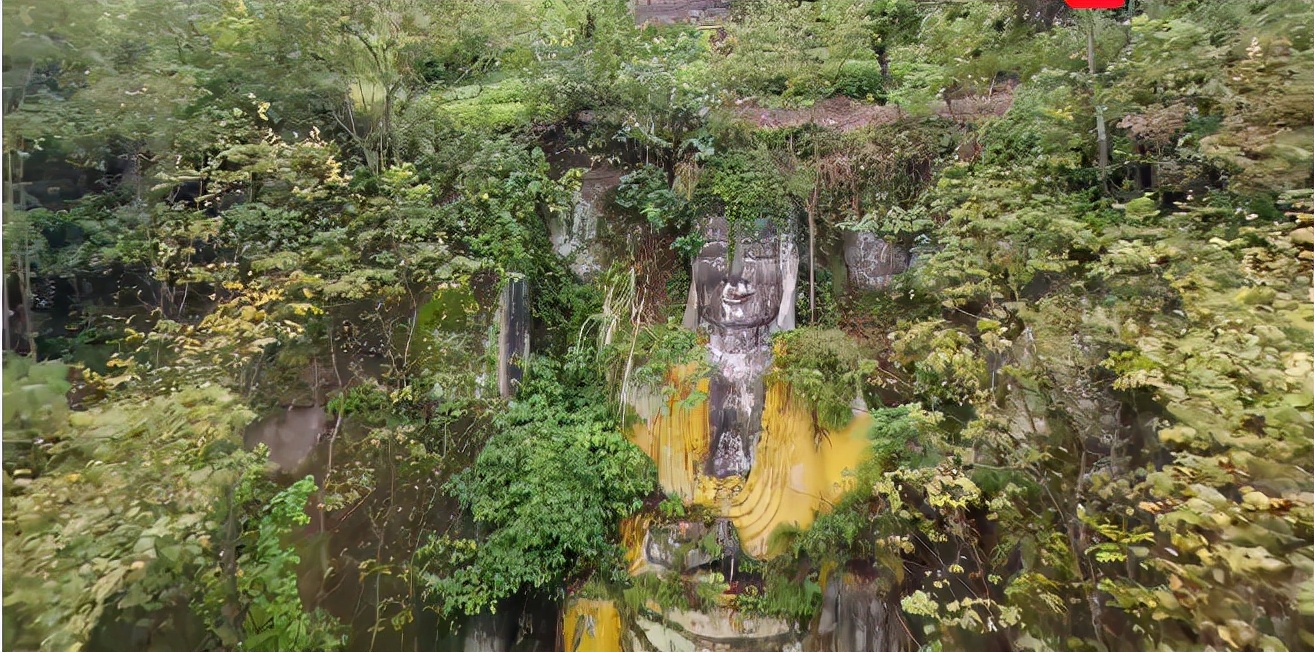 重庆合川神秘的大佛,金光闪闪却杂草丛生,何时修建无人知晓