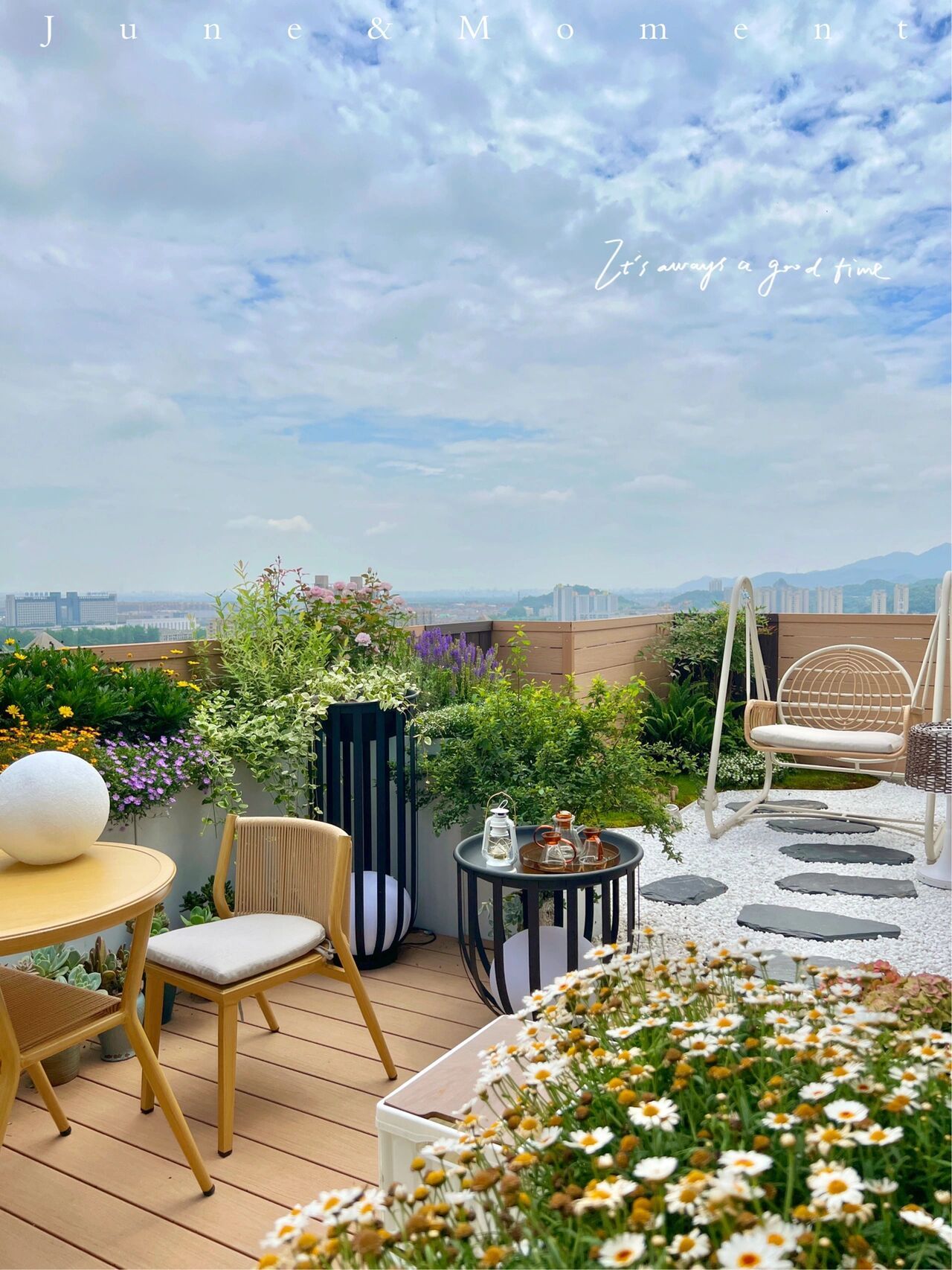 买一栋顶楼带露台的房子,只花2.2w打造个露台花园,比别墅还舒服