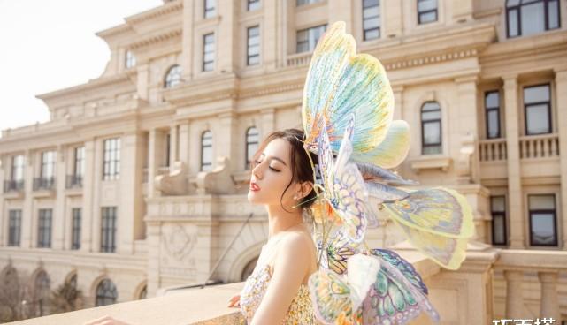 原创迪丽热巴仙女造型曝光蝴蝶翅膀真的好美完美曲线让人惊艳