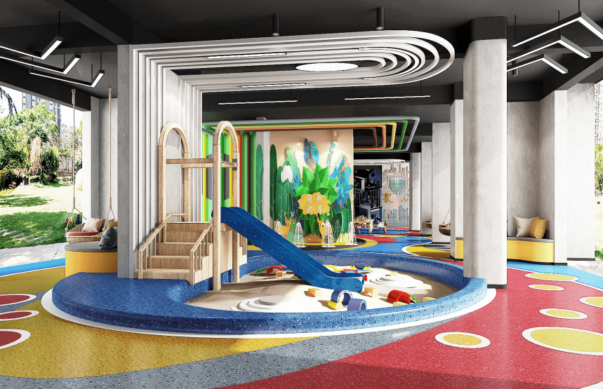 荣盛·锦绣观邸全龄主题架空层特设置"儿童乐园"专区.
