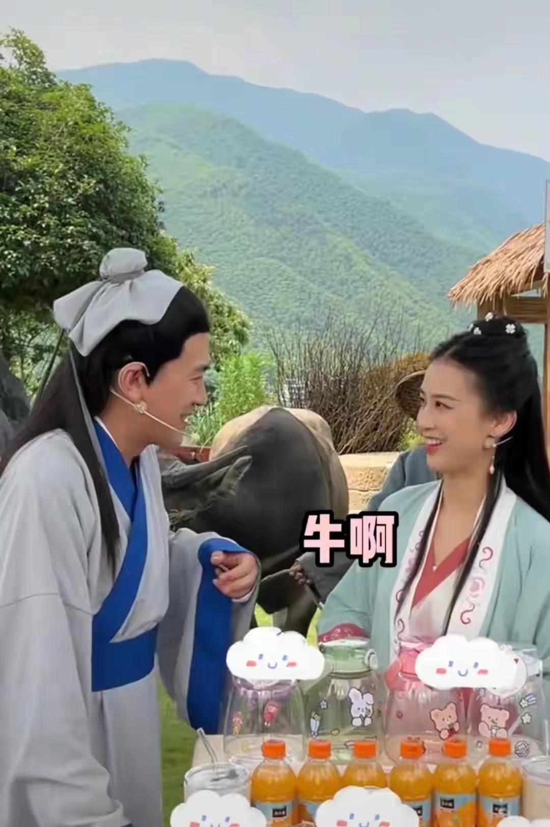 黄圣依杨子再现《天仙配》,直播间放牛搞笑,穿古装卖内裤太奇葩_网友