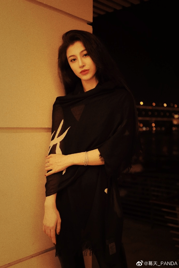 葛天最新近照曝光朦胧夜色中尽显慵懒迷人