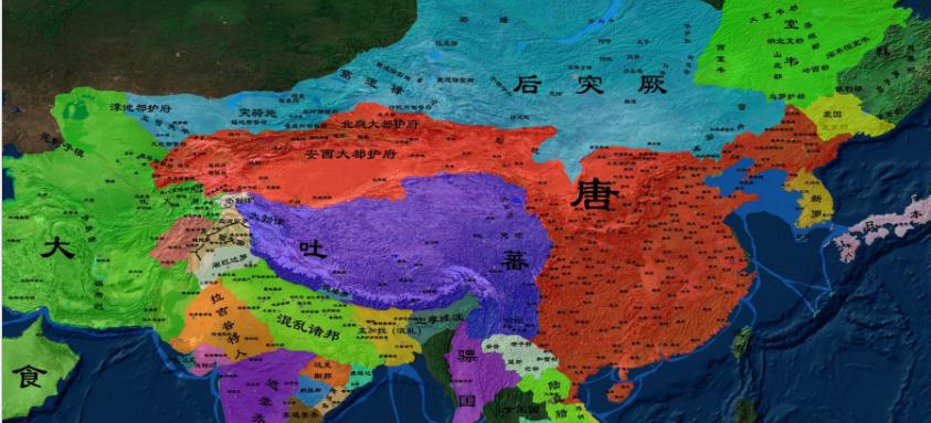 唐朝时期的世界地图图片