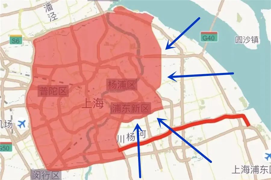 沪c可以合法进入浦东新区的部分外环内甚至是中环内区域