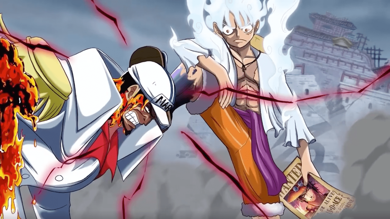 网友自制尼卡路飞vs赤犬消耗2次寿命以雷枪击败他