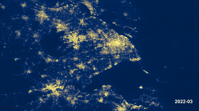 ai穿越可见光:记录上海"重启",助燃绿色经济_遥感_影像_疫情