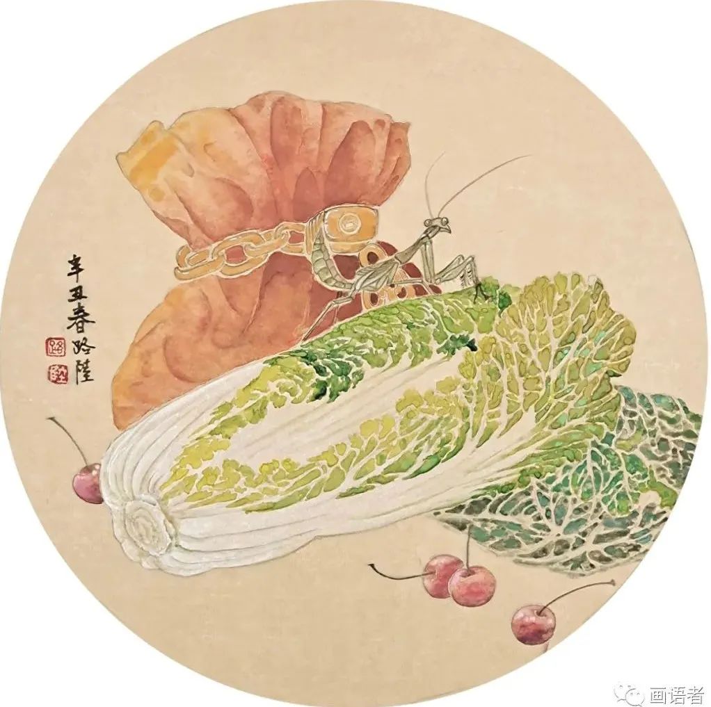 原创路陆工笔画四季平安