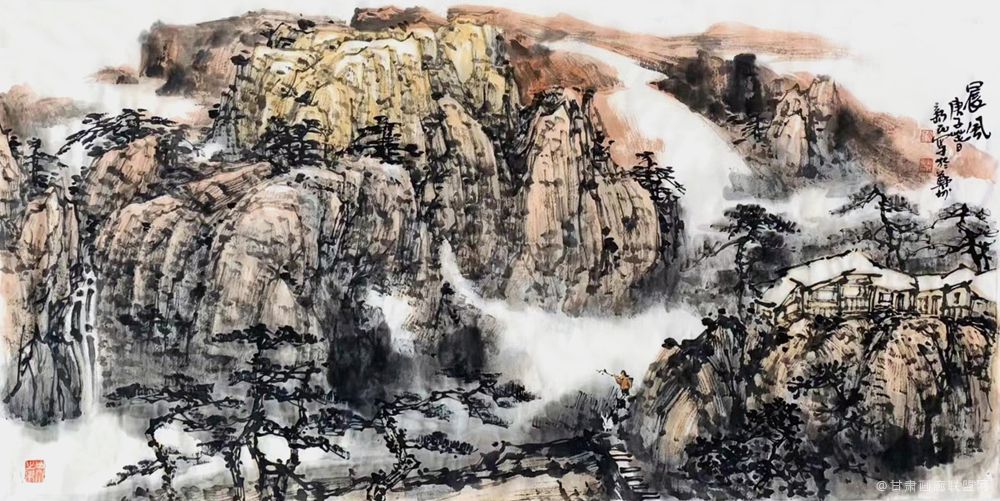 著名画家余新民山水画作品欣赏