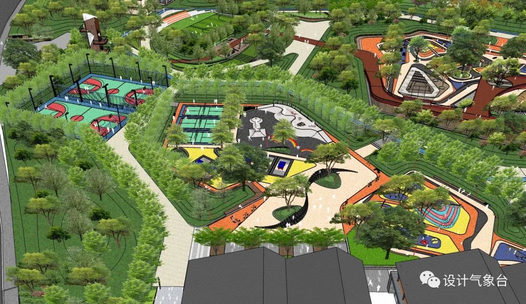 运动型城市公园su模型合集中式城市公园su模型合集广场型城市公园su