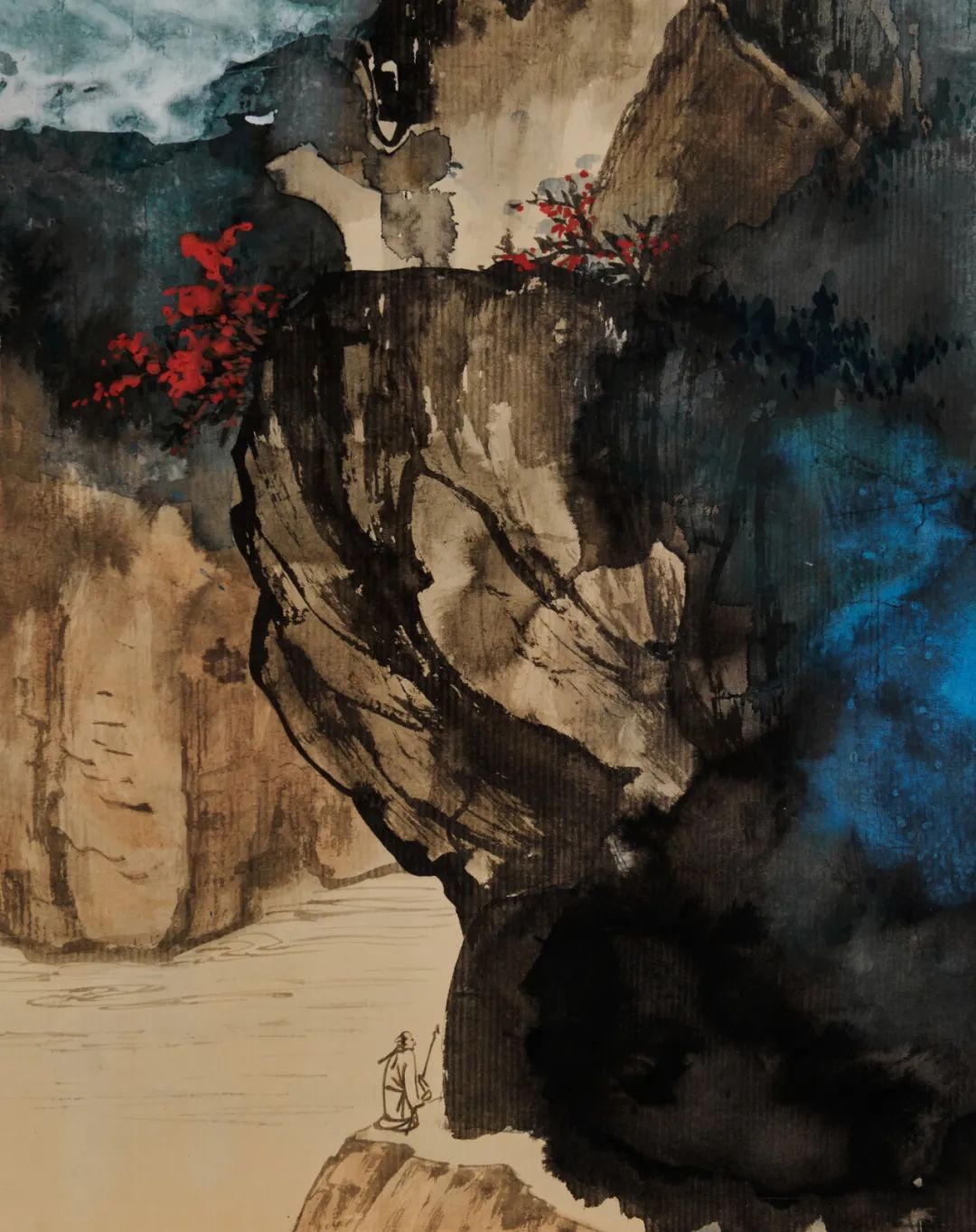 北京保利2022春拍张大千泼彩秋山岚翠溪山春雪