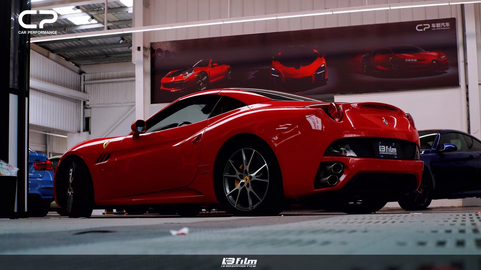 lbfilm改色膜法拉利加州t高亮胭脂红非常妖艳的颜色