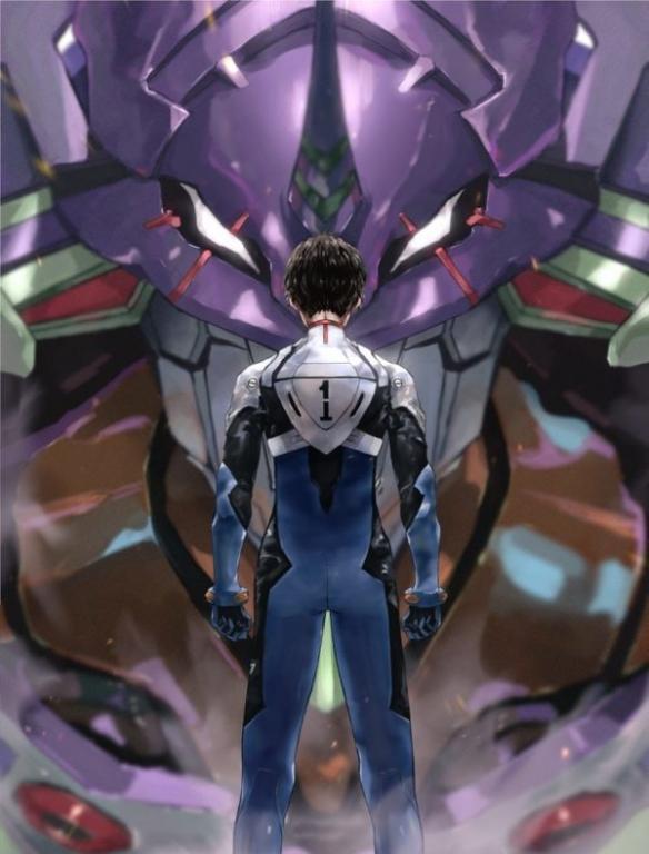 画师绘制《eva》角色背影,明日香傲娇可爱,绫波丽依然是女神_同人图_