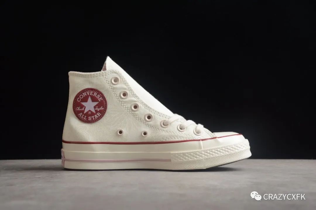 匡威converse 1970s 民族风米白刺绣高帮板鞋_满印_水印_碰撞