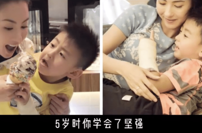 张柏芝带次子外出,让小Q拎所有物品不溺爱