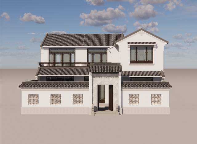 300㎡l型合院,休闲又私密,空间围绕院子展开,围合你的理想栖居_庭院