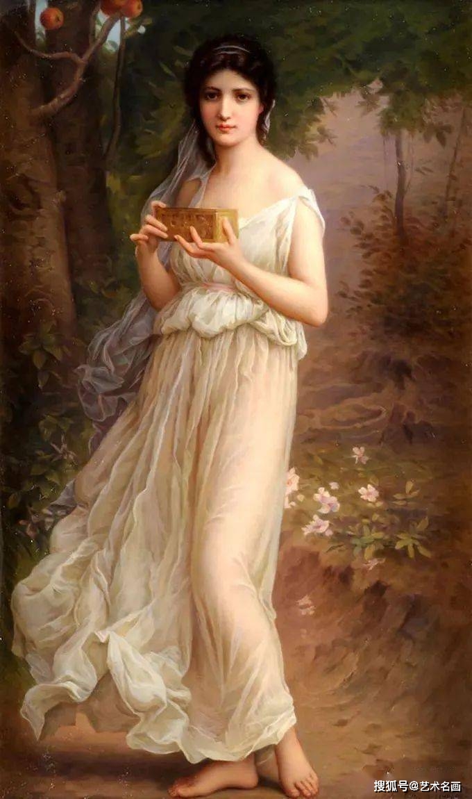 法国古典唯美女肖像油画艺术名画