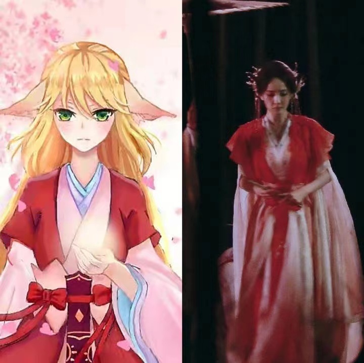 杨幂《狐妖小红娘》新造型曝光,不仅梦回雪见,还与赵丽颖撞衫_设计