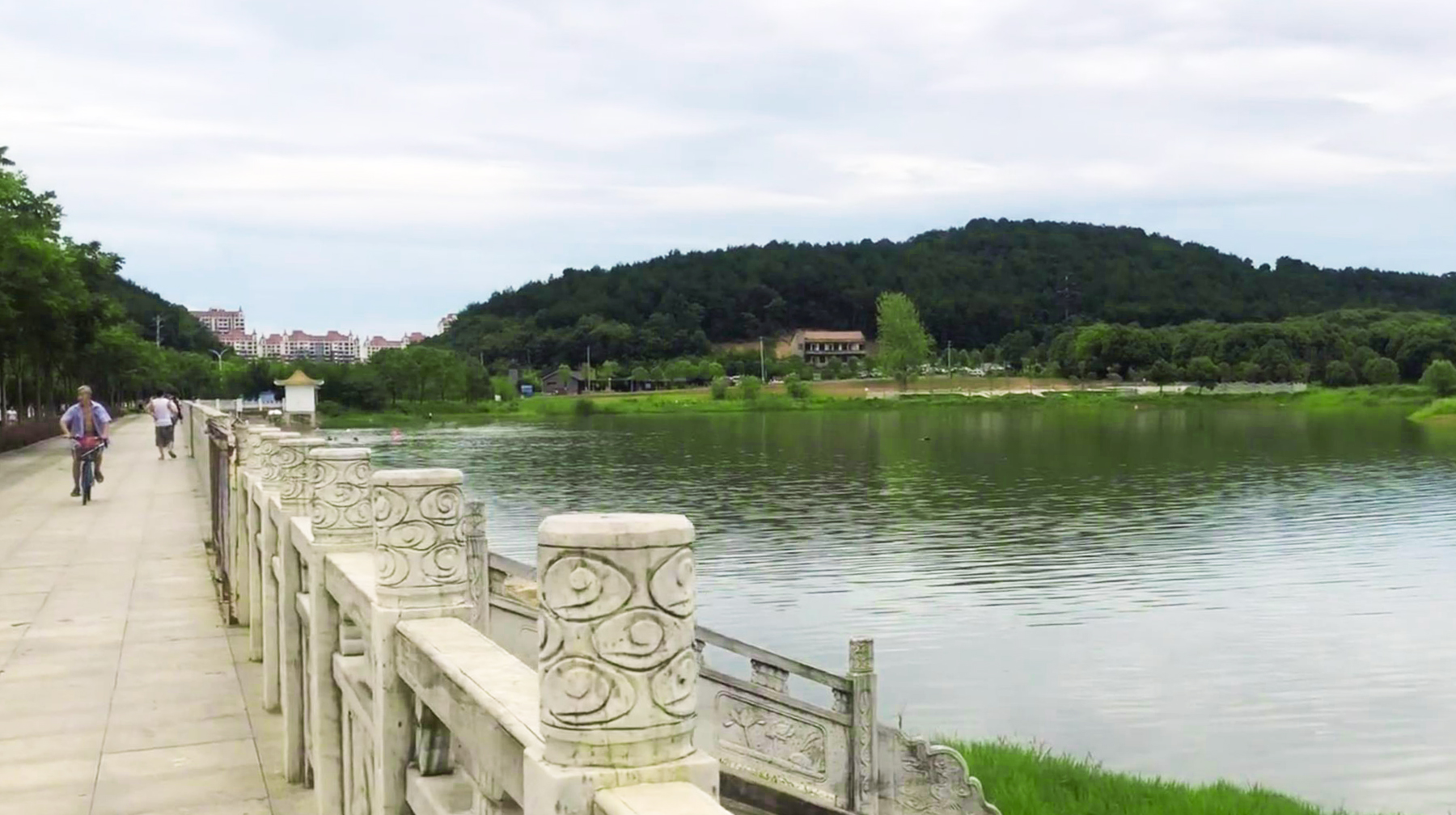 夏天到武汉郊区这座水库随拍，群山树林环绕绿道，清凉环境很舒服