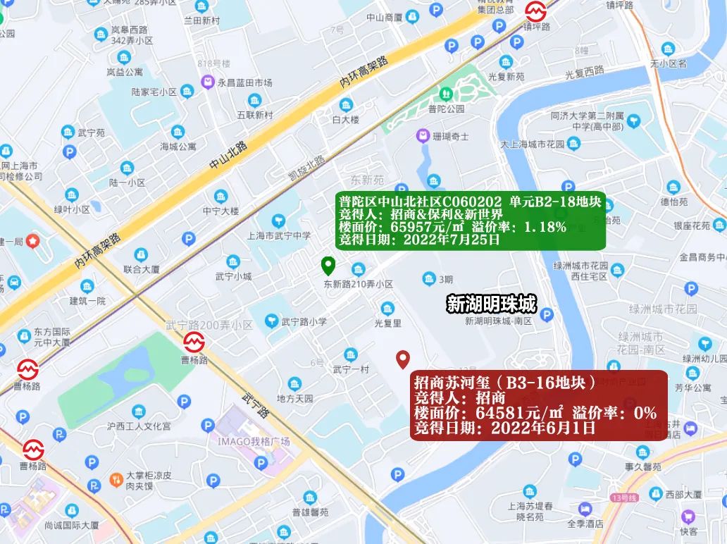 联动价10.52万/㎡ 内环内【招商苏河玺】规划方案公示_武宁路_普陀_地块