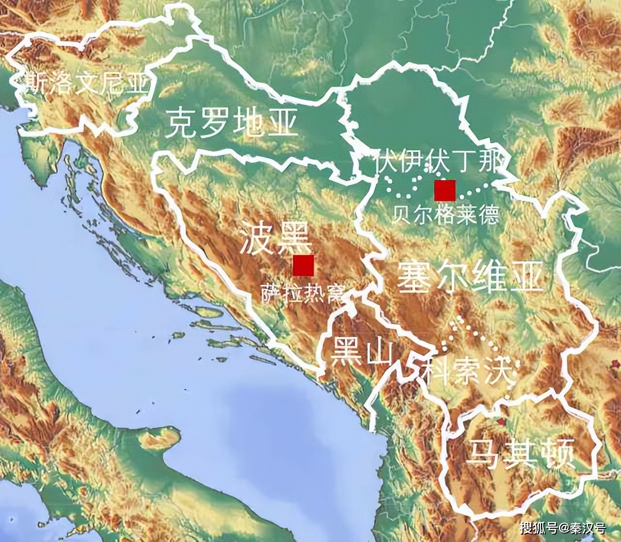 科索沃在地图上的位置图片