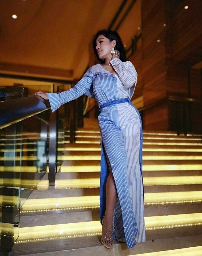 江映蓉本想穿连体裤装美,没想到衬出"大象腿",微胖界的不要学_设计