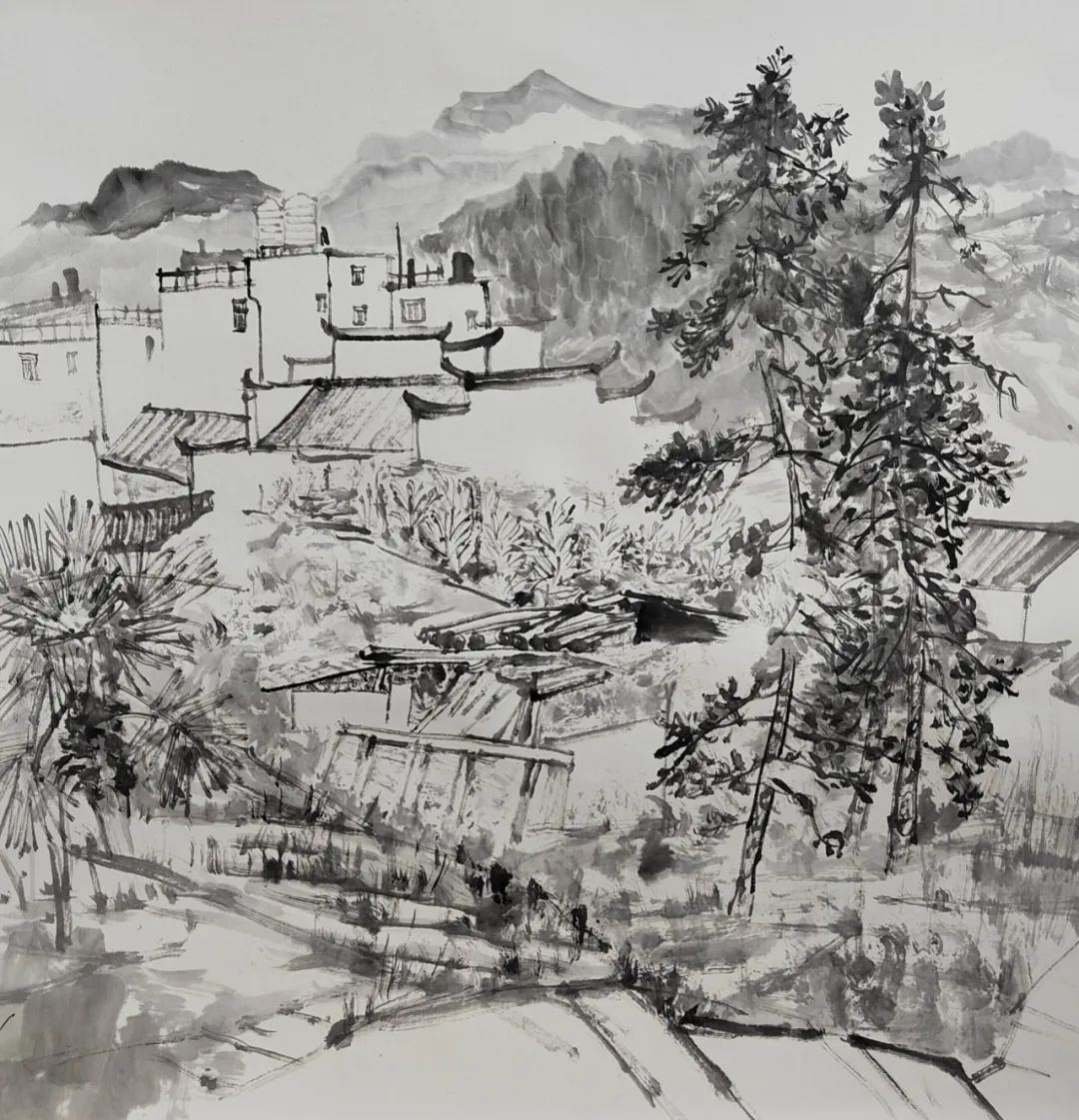 江南田园山水画——南田堂工作室课题班"学员婺源写生习作选(一)_王林