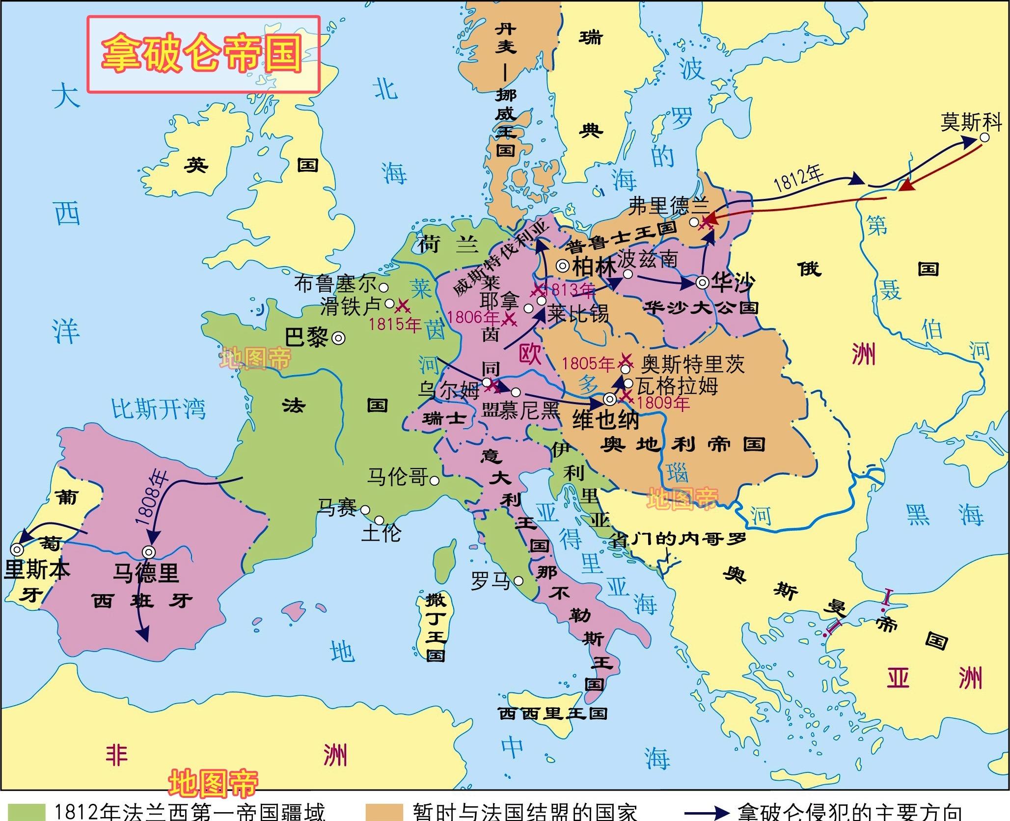 法国大军渡过流经今白俄罗斯,立陶宛,俄罗斯飞地加里宁州的涅曼河,而