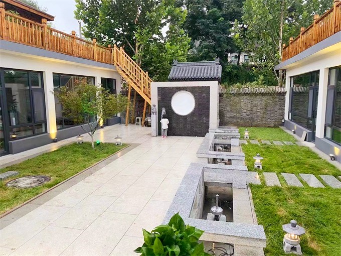 天津蓟县郭家沟伴山听语精品民宿,私密花园庭院,犹如江南园林!