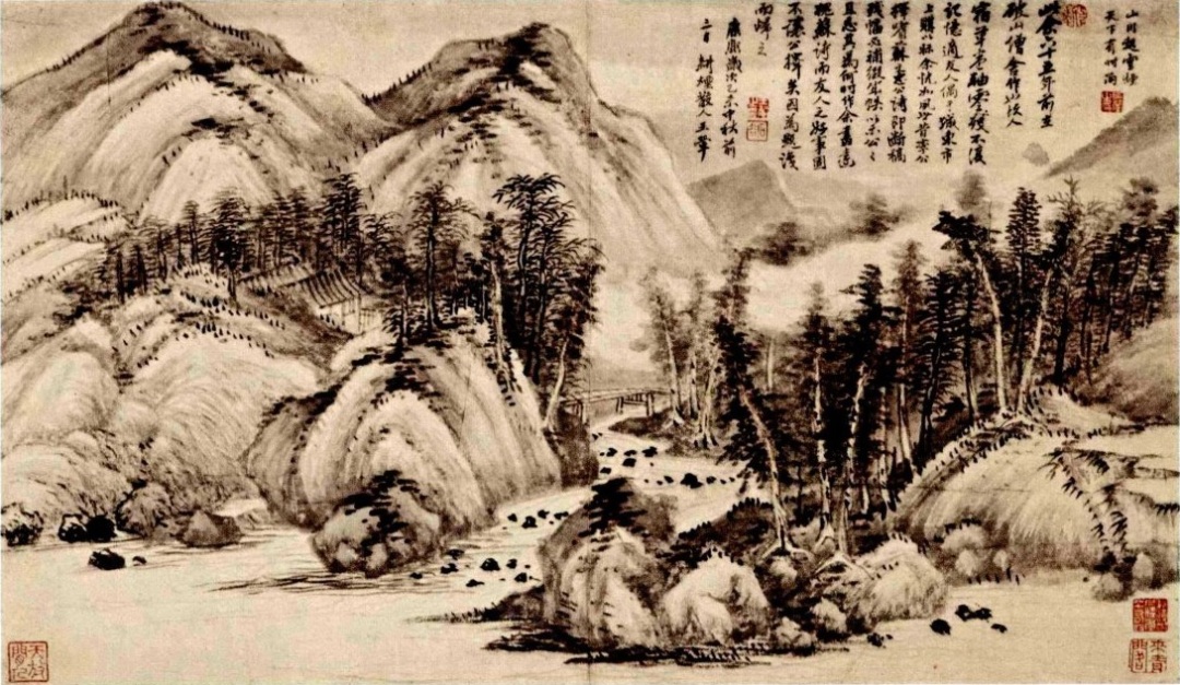 【模寫】中國画 石谷王翬絵 清時代 中國古美術 模寫】中國画 石谷王翬絵 清時代 中國古美術 模寫】中國画 石谷