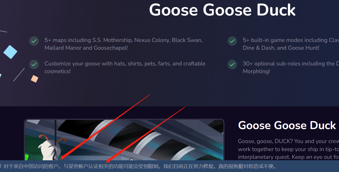 【已处理】goose goose duck注册出了点问题